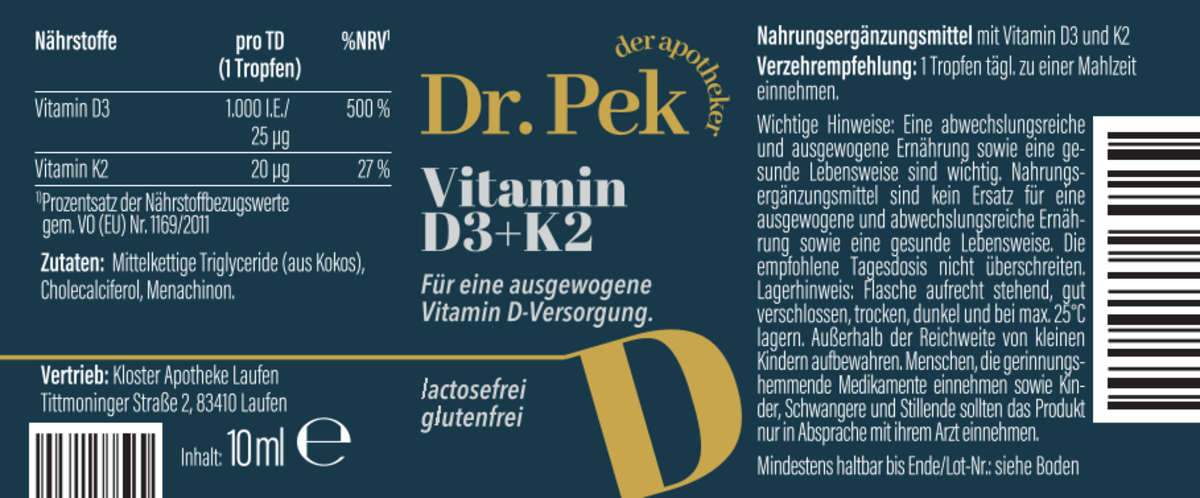 VITAMIN D3 + K2 Tropfen