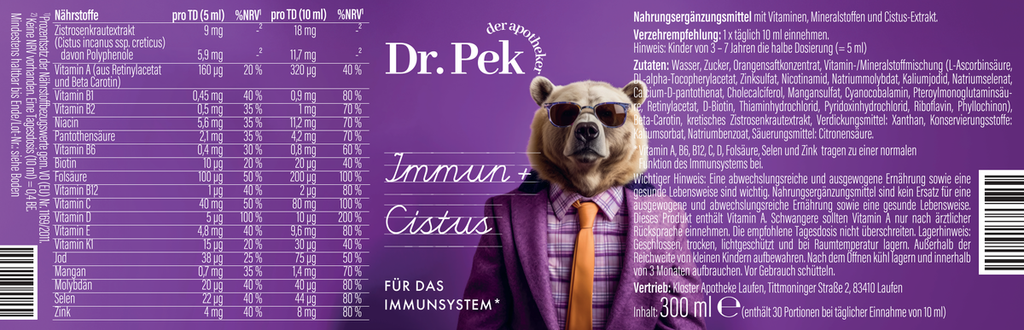 IMMUN + CISTUS SAFT Kinder