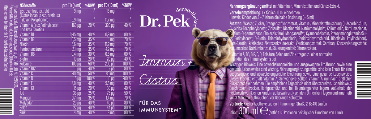 IMMUN + CISTUS SAFT Kinder